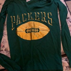 VS Pink Green Bay Packers Long Sleeved T XS